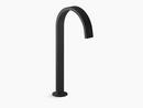 KOHLER Matte Black Bathroom Sink Spout with Ribbon Design 