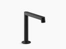 KOHLER Matte Black Metal Bathroom Sink Spout with Row Design 