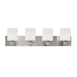 60W 4-Light Medium E-26 Vanity Fixture in Satin Nickel