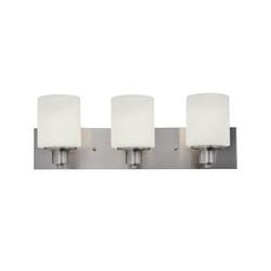 60W 3-Light Medium E-26 Vanity Fixture in Satin Nickel
