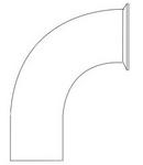 Alfa Laval Triclover Clamp x Weld 316L Stainless Steel 90 Degree Elbow 