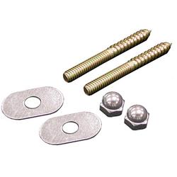 1/4 x 2-1/2 in. Brass Closet Bolt with Nickel Plated Nut and Stainless Washer