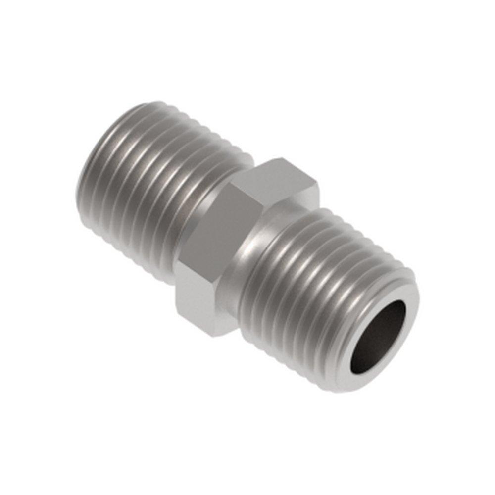 Hy-Lok USA MNPT 316 Stainless Steel Tapered Hex Nipple 