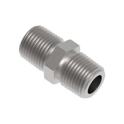 3/8 in. MNPT 316 Stainless Steel Tapered Hex Nipple