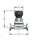 Stainless Steel Tri-clamp Tube Diaphragm Valve 