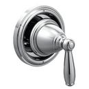Wall Mount Metal and Brass Diverter Valve Trim with Single Lever Handle in Polished Chrome