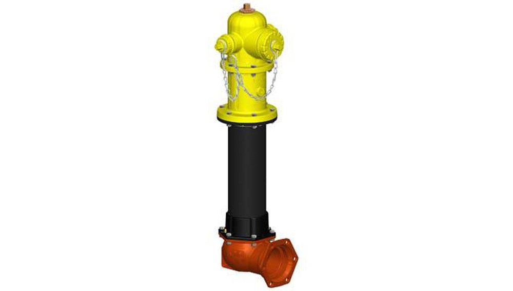 EJ Yellow/Green Yellow with Green Mechanical Joint 5-1/4 in. Open Right Assembled Fire Hydrant 