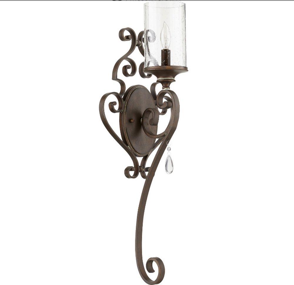 Quorum International Vintage Copper 60W 1-Light Candelabra E-12 Wall Sconce 