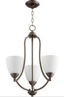 Quorum International Oiled Bronze 60W 3-Light Medium Chandelier 