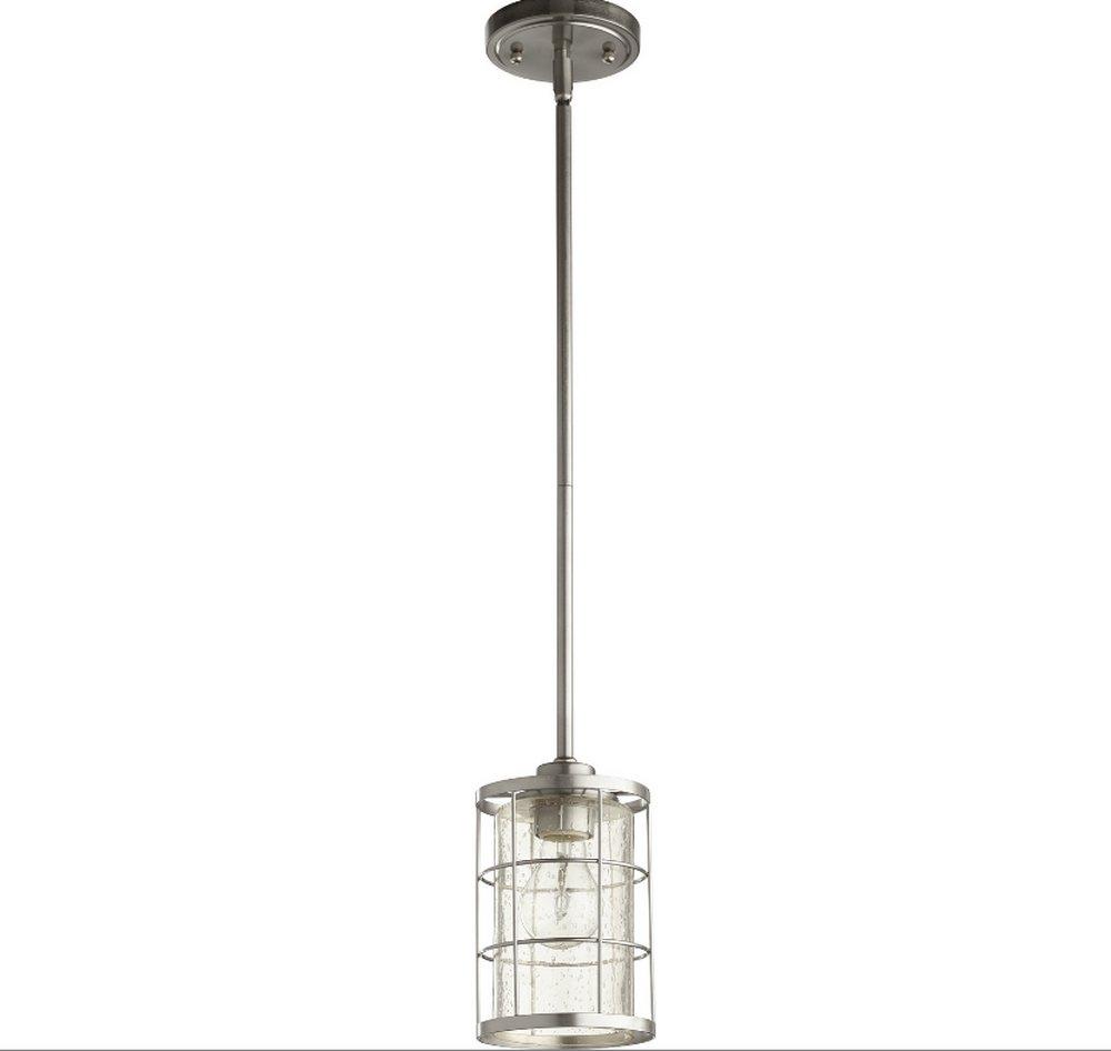 Quorum International Satin Nickel 100W 1-Light Medium E-26 Incandescent Pendant Light 