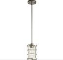 Quorum International Satin Nickel 100W 1-Light Medium E-26 Incandescent Pendant Light 