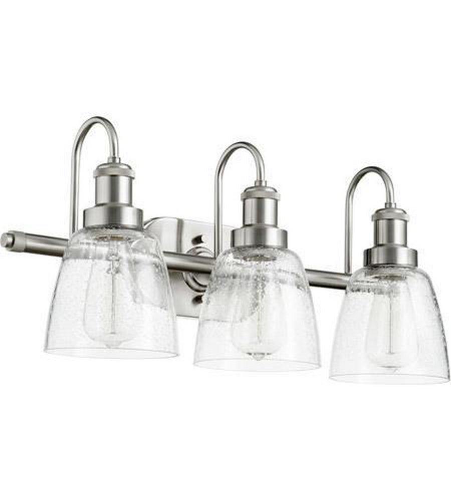 Quorum International Satin Nickel 100W 3-Light Vanity Fixture 