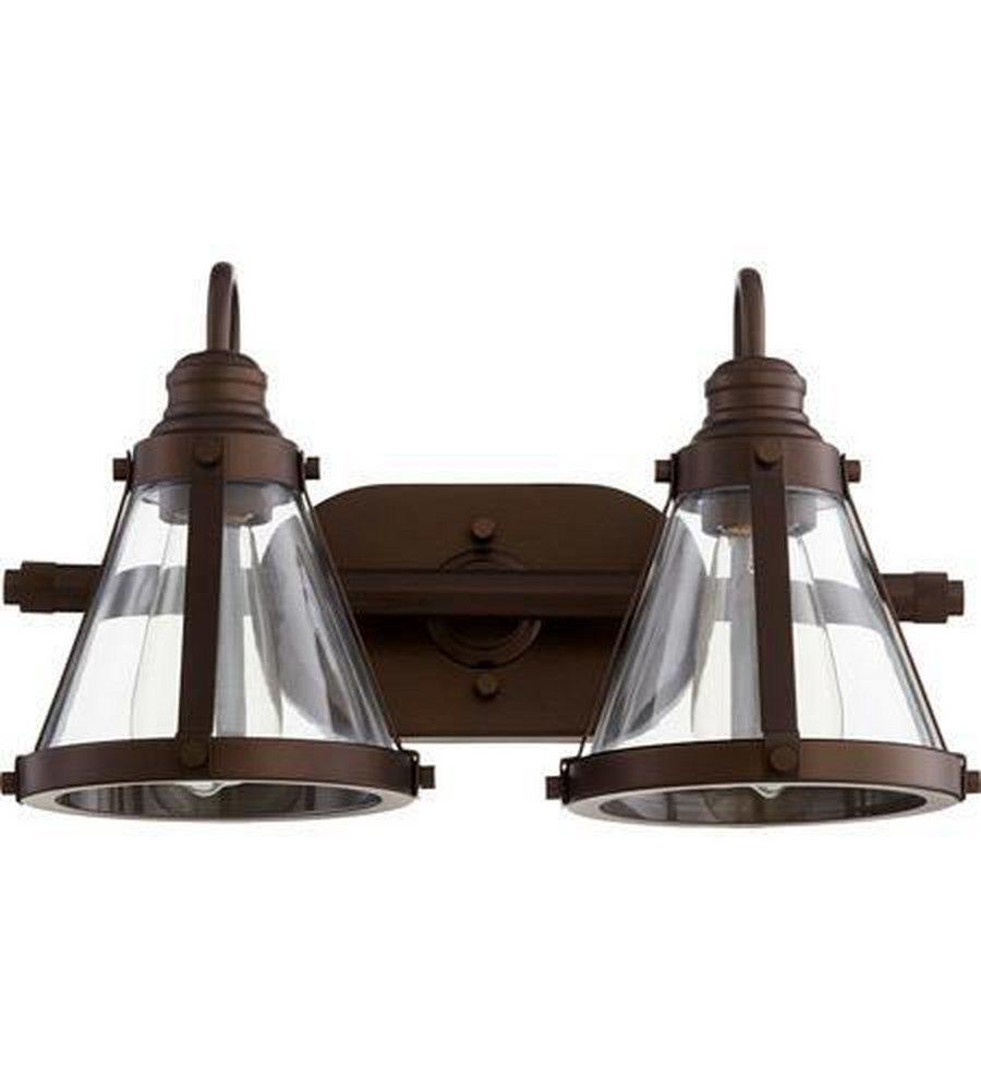Quorum International Oiled Bronze 100W 2-Light Vanity Fixture 