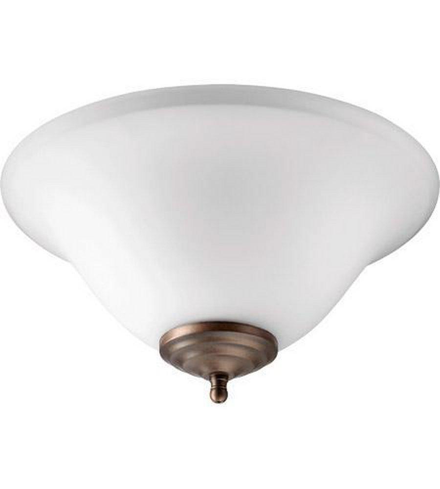 Quorum International Satin Nickel/Oiled Bronze 13W 2-Light Medium E-26 Ceiling Fan Light 