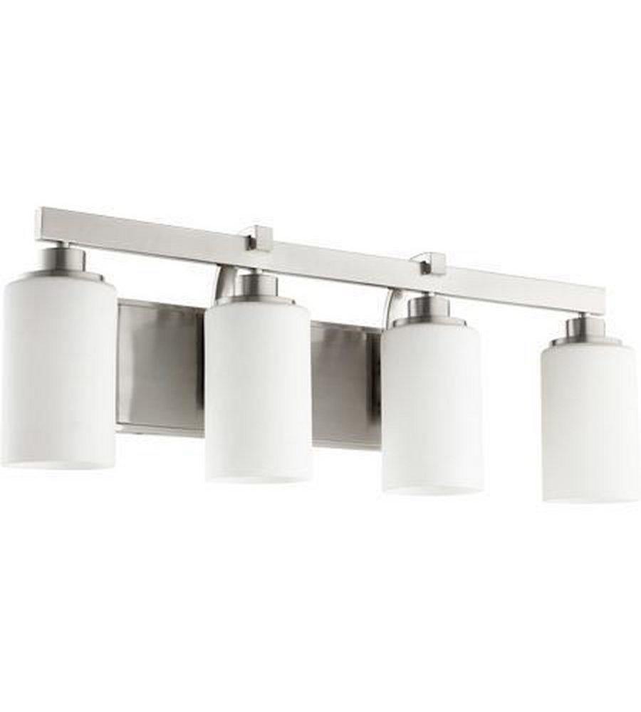 Quorum International Satin Nickel 100W 4-Light Vanity Fixture 