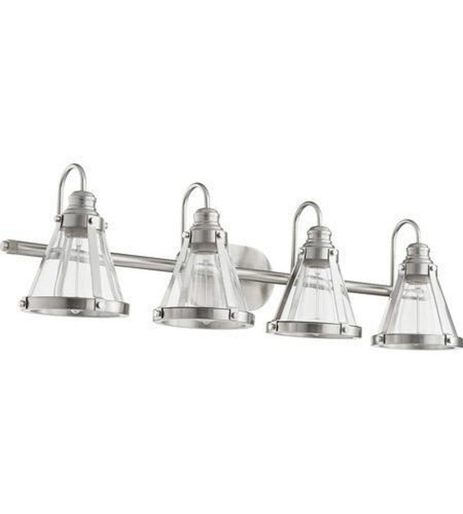 Quorum International Satin Nickel 100W 4-Light Vanity Fixture 