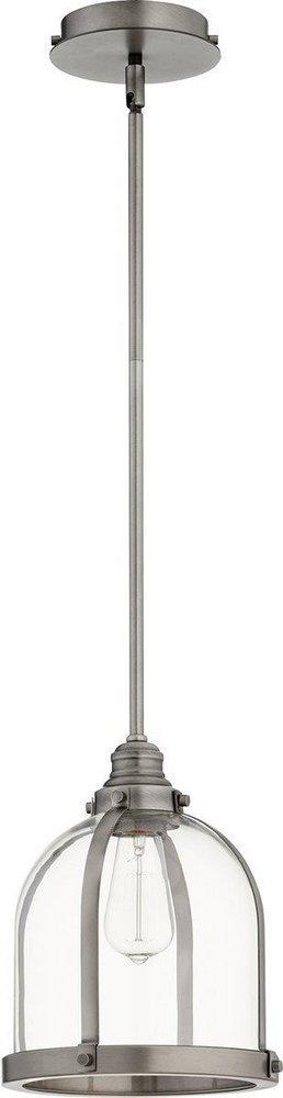 Quorum International Antique Silver 100W 1-Light Pendant 