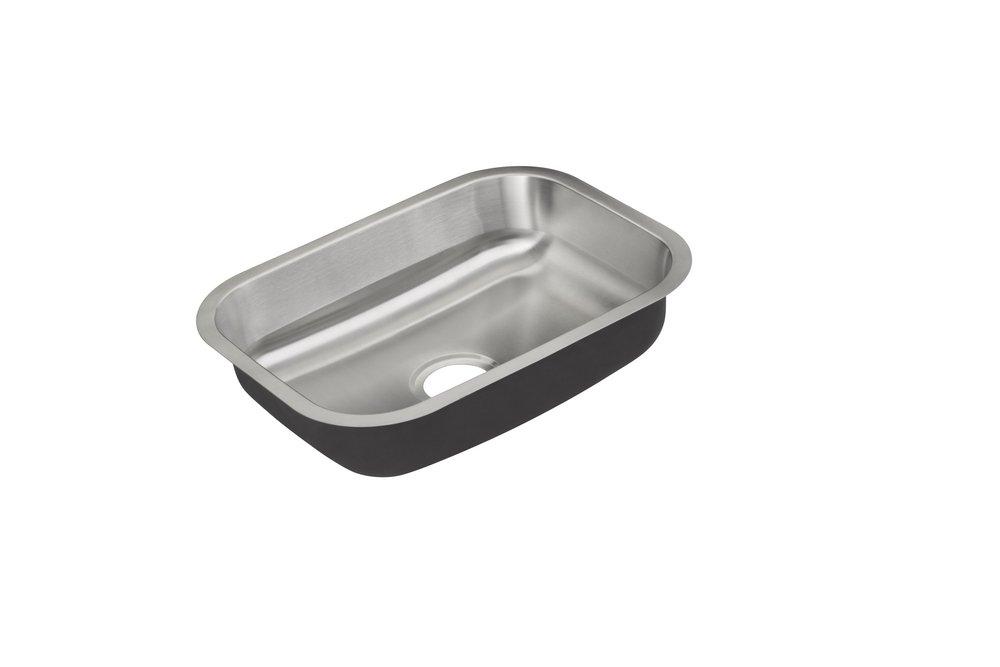 PROFLO&reg; Stainless Steel 23-3/8 x 17-3/4 in. Stainless Steel Single Bowl Undermount Kitchen Sink 