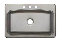 33 x 22 in. Stainless Steel Single Bowl Drop-in Kitchen Sink