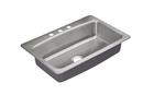 PROFLO&reg; Stainless Steel 32-15/16 x 22 in. Stainless Steel Single Bowl Drop-in Kitchen Sink 