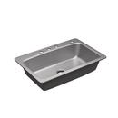 PROFLO&reg; Stainless Steel 32-15/16 x 22 in. Stainless Steel Single Bowl Drop-in Kitchen Sink 