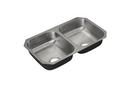 PROFLO&reg; Stainless Steel 32-5/16 x 18-1/2 in. Stainless Steel Double Bowl Undermount Kitchen Sink 