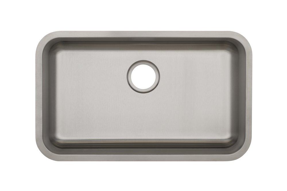PROFLO&reg; Stainless Steel 29-3/4 x 18 in. Stainless Steel Single Bowl Undermount Kitchen Sink 