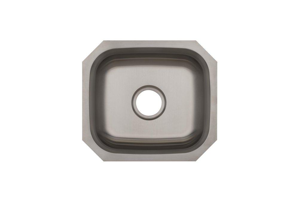 PROFLO&reg; Stainless Steel 17-13/16 x 15-15/16 in. No Hole Single Bowl Undermount Kitchen Sink 