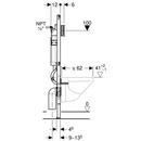 Geberit 49-3/4 in. Powder Coated Steel Concealed Toilet System with HDPE Tank 
