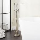 Single Handle Lever Floor Mount Filler in Brushed Nickel (Trim Only)
