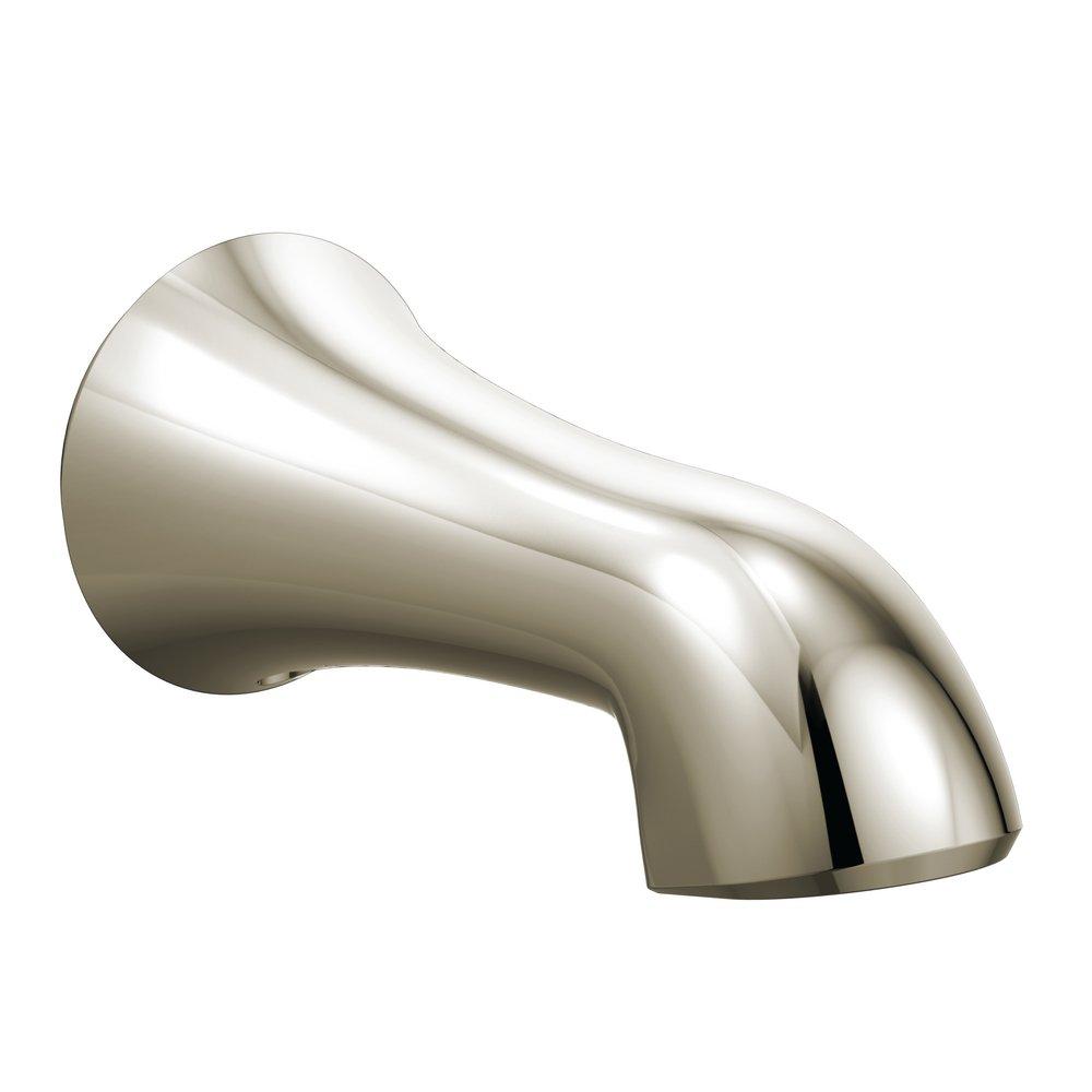 Moen Polished Nickel 1/2 in. Slip-Fit CC Connection Non-Diverter Tub Spout 