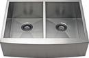 34 x 21 in. Stainless Steel Double Bowl Farmhouse Kitchen Sink