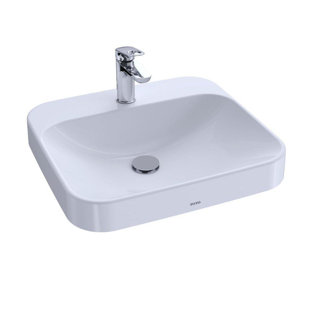 TOTO Cotton 4-3/4 in. 1-Hole 1-Bowl Vessel Lavatory Sink with Center Drain 