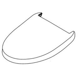 Elongated Toilet Bidet Seat Lid Assembly in Cotton