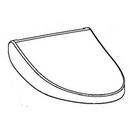 Elongated Toilet Bidet Seat Lid Assembly in Cotton