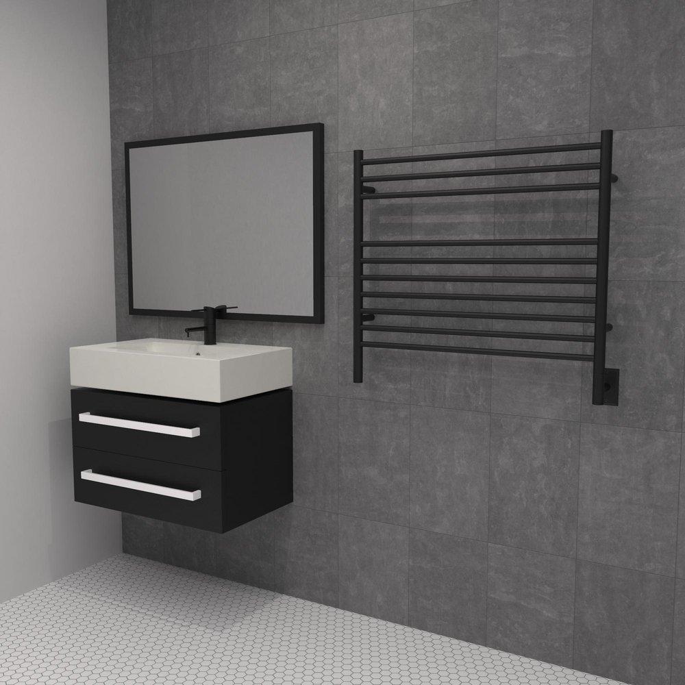 Amba Products Matte Black 21-1/4 x 27-3/4 in. Wall Mount Towel Warmer 