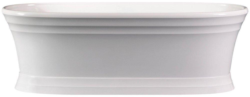 Victoria+Albert&reg; Gloss White 70-3/4 x 30-3/4 in. Freestanding Bathtub with Center Drain 