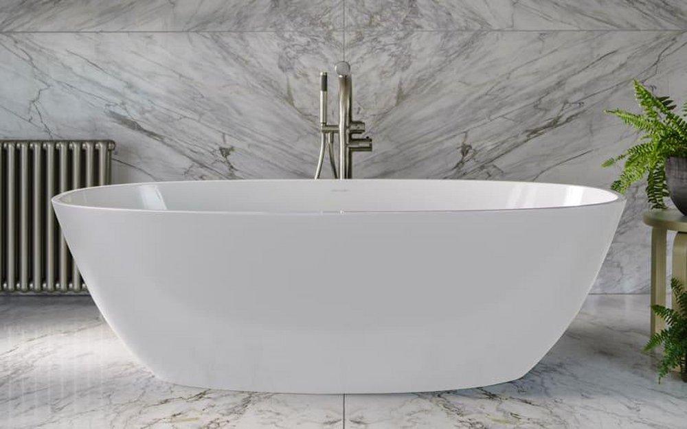 Victoria+Albert&reg; Englishcast&trade; White 66-7/8 x 31-3/4 in. Freestanding Bathtub Center Drain 