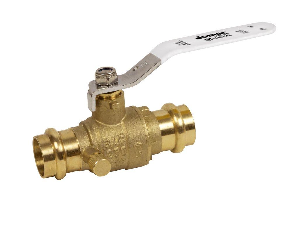 Jomar International Brass Full Port Press Ball Valve 