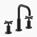 KOHLER Matte Black Two Handle Widespread Bathroom Sink Faucet 