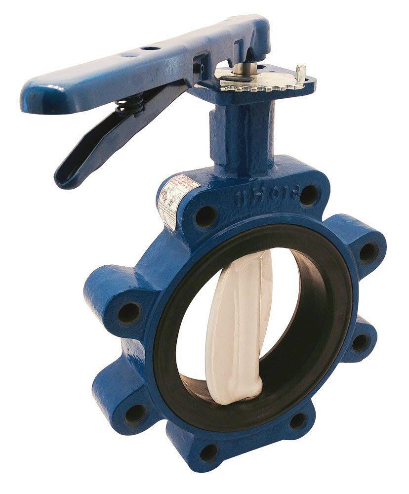Iron Rubber Locking Lever Handle Butterfly Valve 