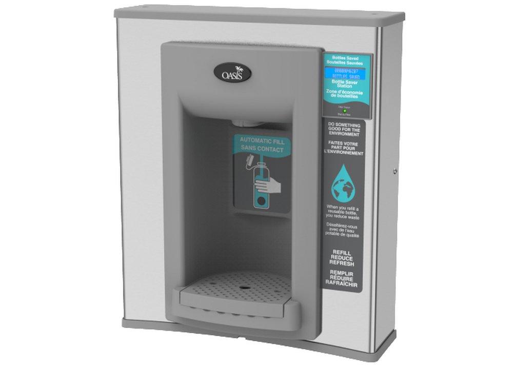 Oasis Stainless Steel Plastic and Stainless Steel Indoor Bottle Filling Station 