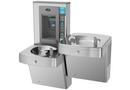 Vandal-Resistant Bi-Level 8 gph Water Cooler in Stainless Steel with Electronic Bottle Filler Filtered