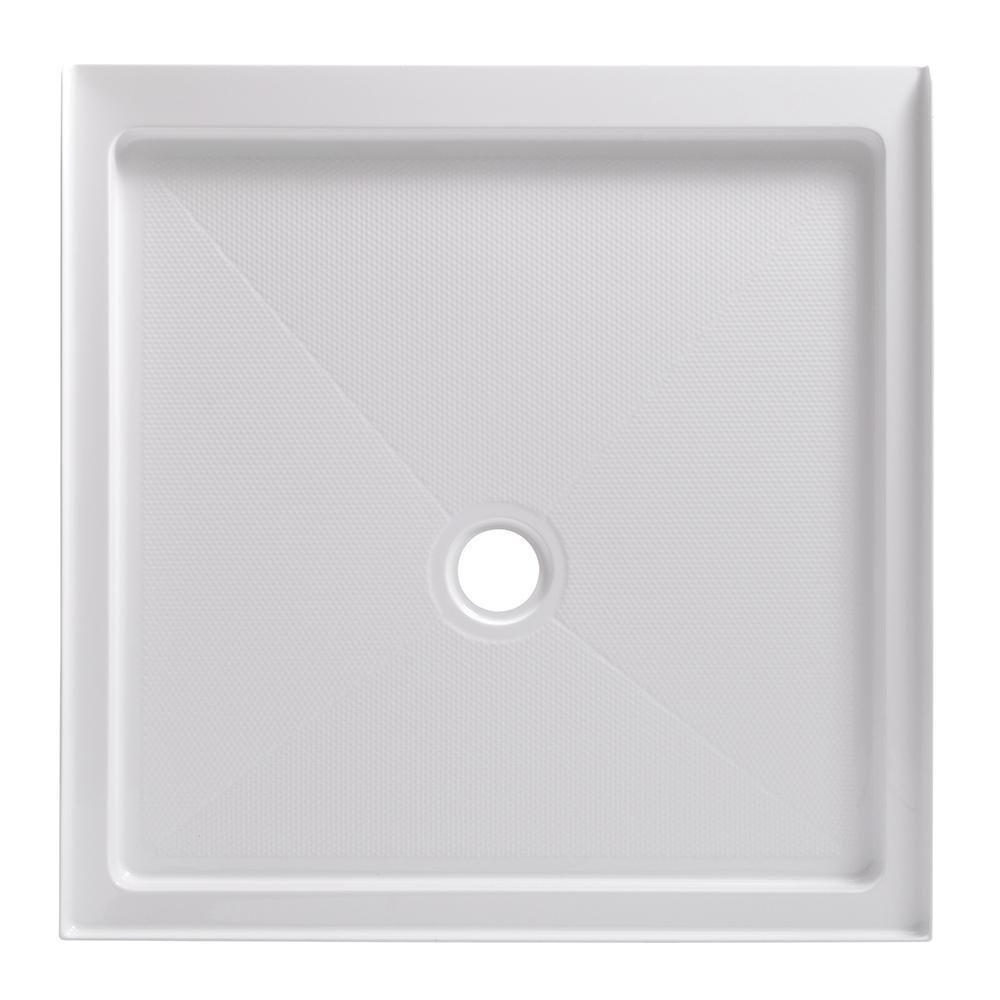 Signature Hardware White 36 in. Square Shower Base 