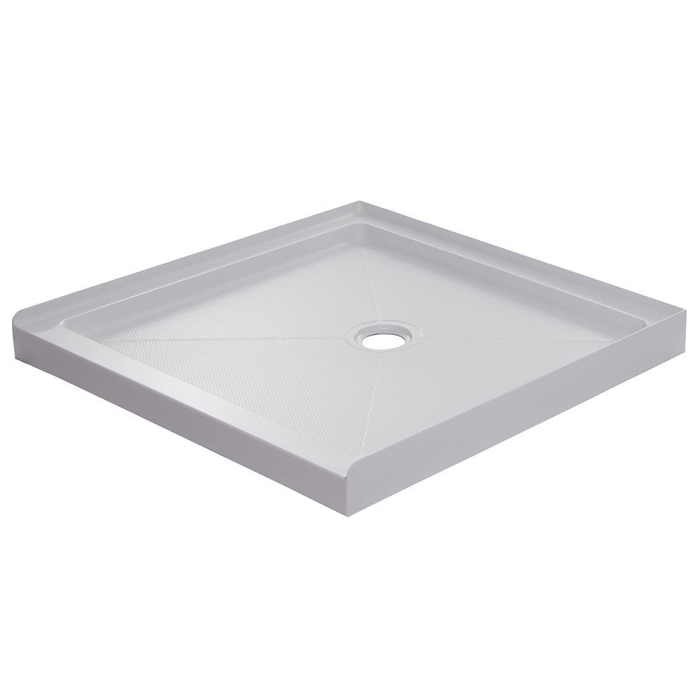 Signature Hardware White 36 in. Square Shower Base 