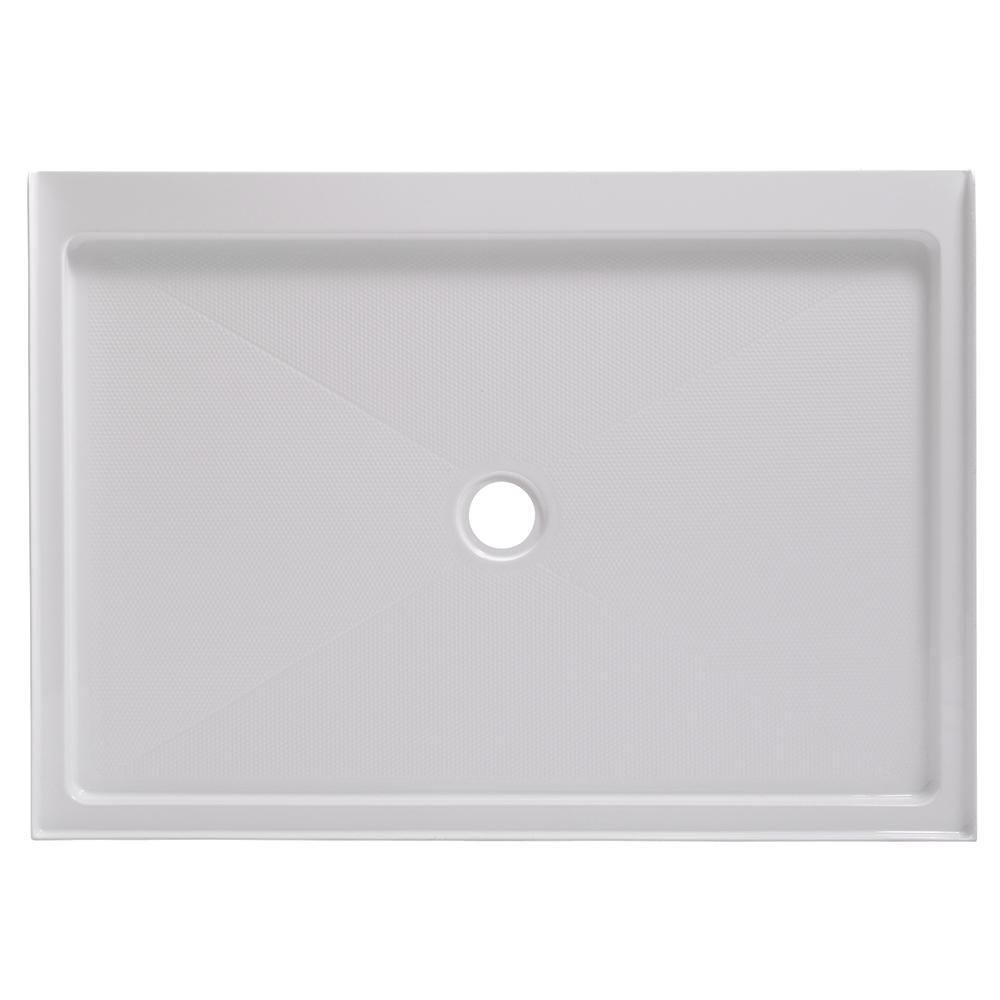 Signature Hardware White 48 in. Rectangle Shower Base 