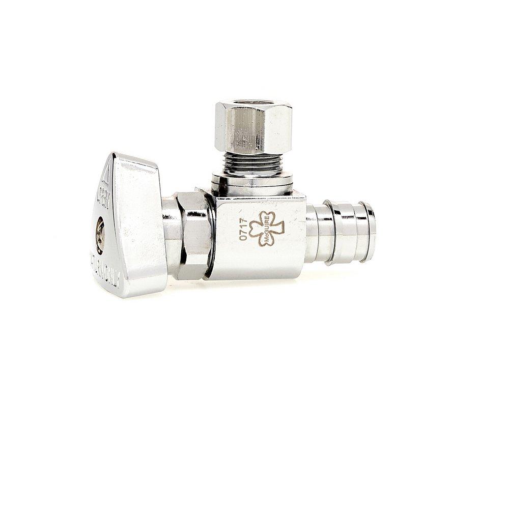 McGuire Manufacturing Chrome Plated F1960 x OD Tube Loose Key Angle Supply Stop Valve in Chrome Plated 