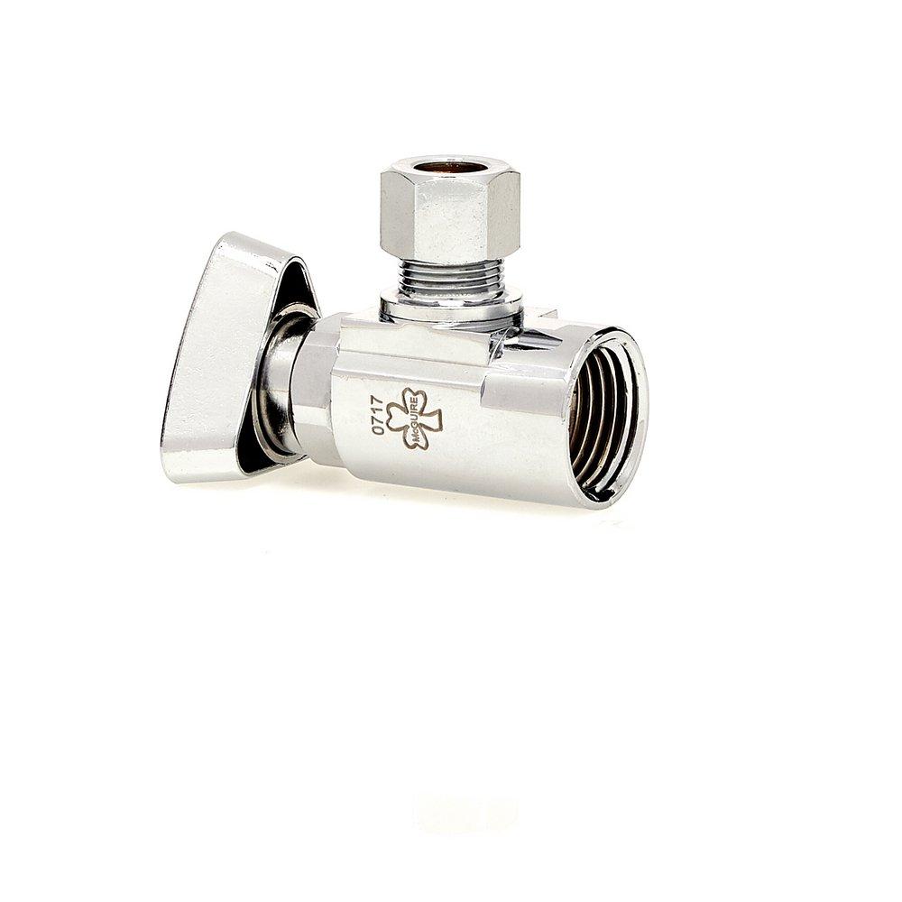 McGuire Manufacturing Polished Chrome Compression x OD Tube Loose Key Angle Supply Stop Valve in Polished Chrome 