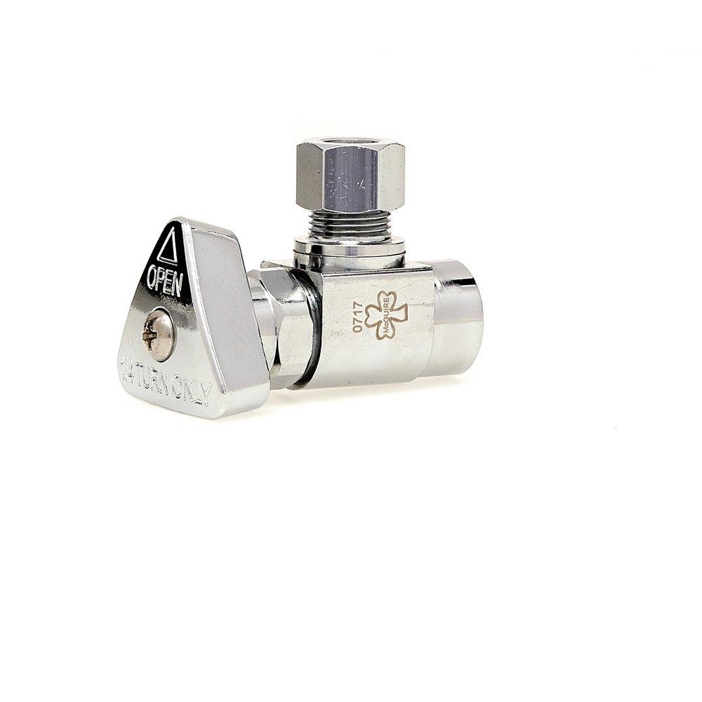 McGuire Manufacturing Polished Chrome Sweat x OD Tube Loose Key Angle Supply Stop Valve in Polished Chrome 