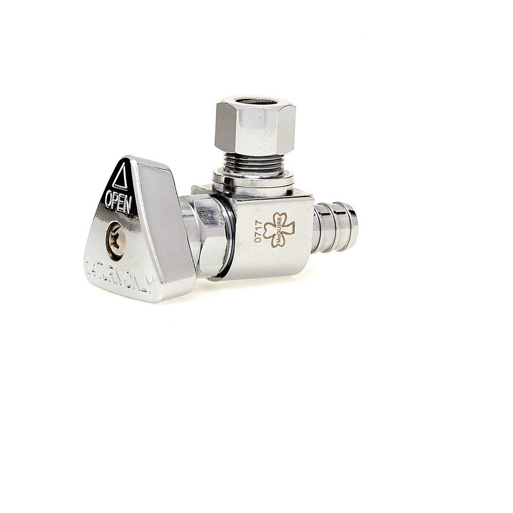 McGuire Manufacturing Chrome Plated F1807 x OD Tube Loose Key Angle Supply Stop Valve in Chrome Plated 